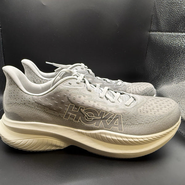 Hoka One One Mach 6 1147790-SLBS Stardust Gray White Sneaker Men's Size 13