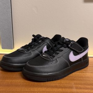 Force1 Kids Black and Lavender Sneakers